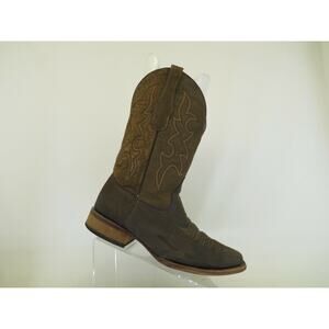 Circle G Brown Leather Cowboy Western Boots Mens Size 9.5 EE
